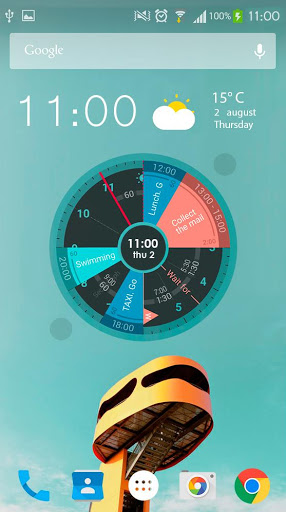 Sectograph. Day Time planner for Samsung Galaxy Feel free