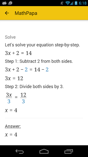 Mathpapa - Algebra Calculator For Blackberry Dtek60 - Free Download Apk File For Dtek60