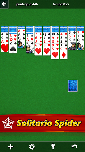 Spider Solitaire for Windows XP Online - played on Samsung Galaxy Tab A8 