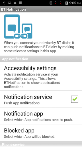 Bt best sale notification android