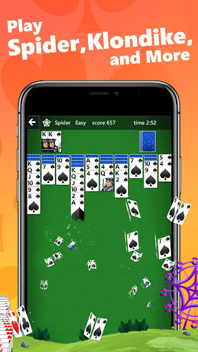 Spider Solitaire for Windows XP Online - played on Samsung Galaxy Tab A8 