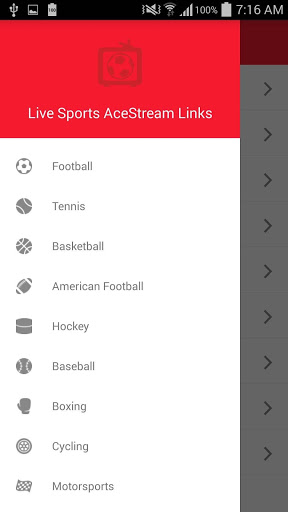 Live Sports AceStream Links for Samsung Galaxy Tab E free